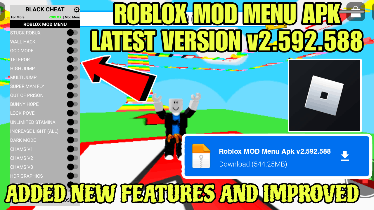 Roblox MOD APK  Roblox MENU (Unlimited Robux, HDR Graphics, God